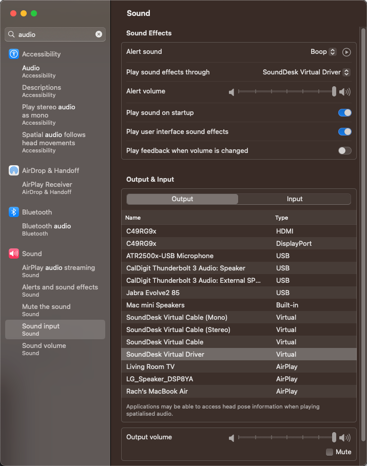 Mac Sound Settings Output