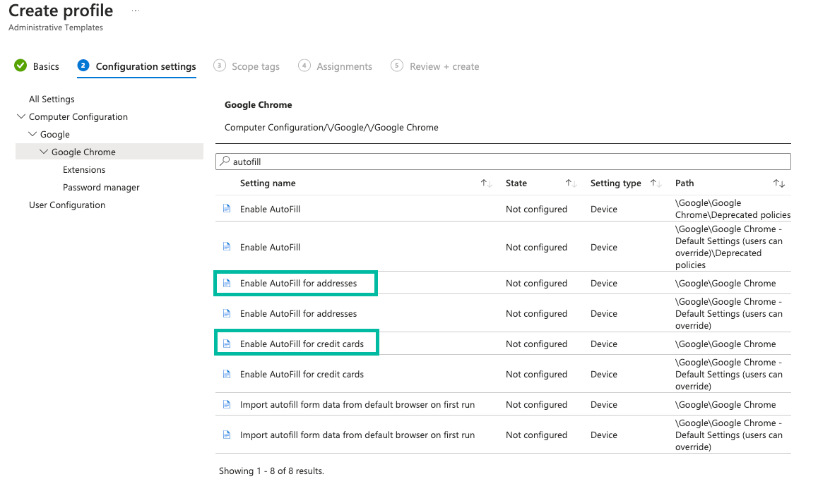 Disable Autofill